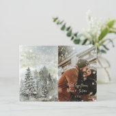 Winterwunder Schnee Weihnachten Fotokarte (Stehend Vorderseite)