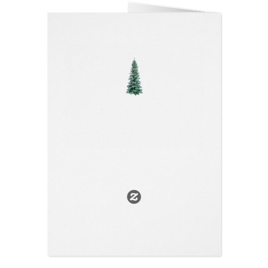 Winterwunder Schneeszene rustikale Weihnachtskarte (Hinten)