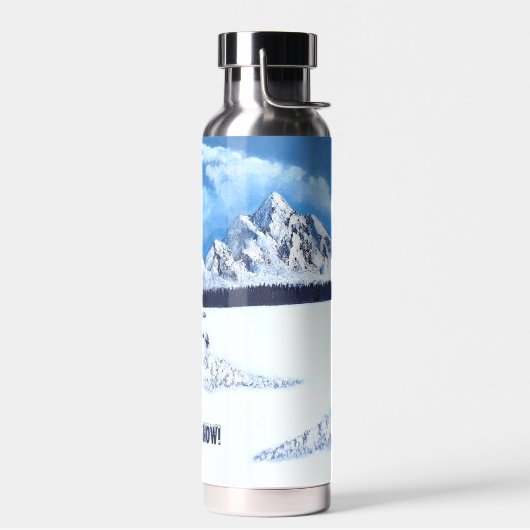 Winterwunder-Silber eingeschweißt Trinkflasche (Links)