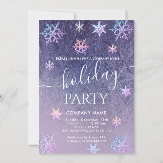 Winterwunder Snowflakes Party Einladung (Vorderseite)