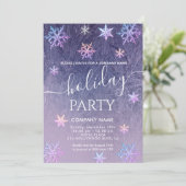 Winterwunder Snowflakes Party Einladung (Stehend Vorderseite)
