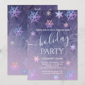 Winterwunder Snowflakes Party Einladung (Vorne/Hinten)