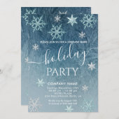 Winterwunder Snowflakes Party Einladung (Vorne/Hinten)