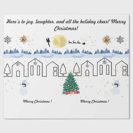 Winterwunder Weihnachtszeitung Geschenkpapier (Flach)