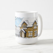 Winterwunderland 2 Folklorekunst Kaffeetasse (VorderseiteRechts)