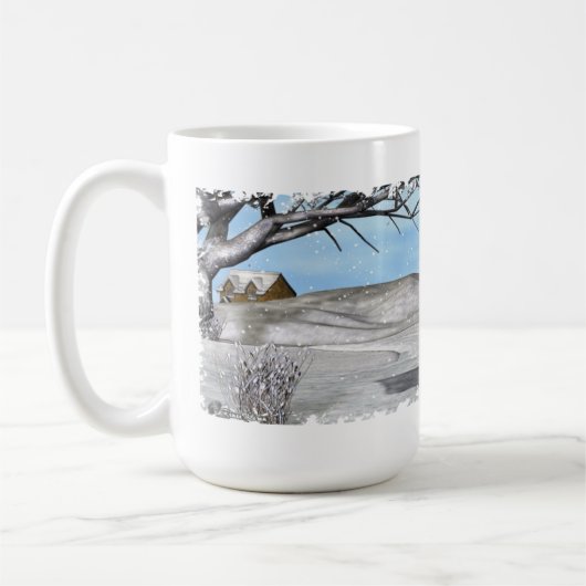 Winterwunderland 2 Folklorekunst Kaffeetasse (Links)
