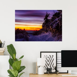 Winterwunderland am Berg Snež nik, Slowenien Poster