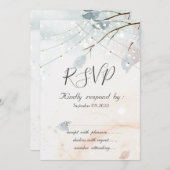 Winterwunderland, Baumzweig-UAWG Einladung (Vorne/Hinten)