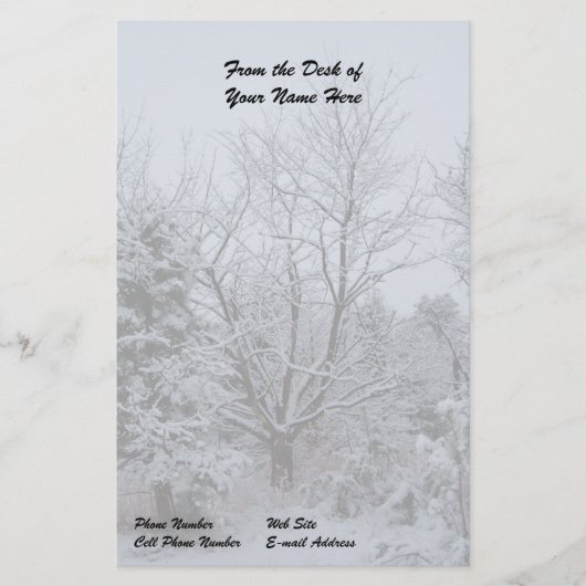 Winterwunderland Briefpapier (Vorderseite)