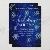 Winterwunderland Corporate Holiday Party Einladung (Vorne/Hinten)