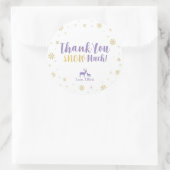 Winterwunderland, Custom Gold Dankeschön Sticker (Tasche)