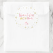 Winterwunderland, Custom Gold Dankeschön Sticker (Tasche)