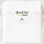 Winterwunderland, Custom Gold Dankeschön Sticker (Tasche)
