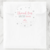 Winterwunderland, Danke, Schnee viel Aufkleber. Runder Aufkleber (Tasche)