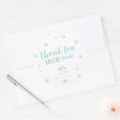 Winterwunderland, Danke, Schnee viel Aufkleber. Runder Aufkleber (Umschlag)