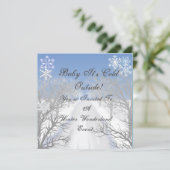 Winterwunderland Einladung (Stehend Vorderseite)