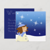 Winterwunderland Einladung (Vorne/Hinten)