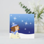 Winterwunderland Einladung (Stehend Vorderseite)