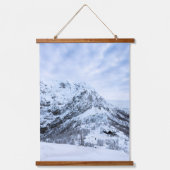 Winterwunderland-Entdecker Wandteppich Mit Holzrahmen (Vorderseite)