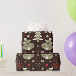 Winterwunderland: Feierliche Urlaubsmuster Geschenkpapier