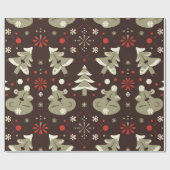 Winterwunderland: Feierliche Urlaubsmuster Geschenkpapier (Flach)