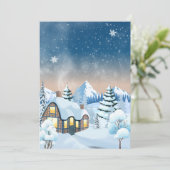 Winterwunderland Feiertagskarte (Stehend Vorderseite)