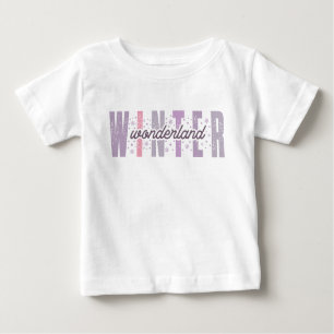 Winterwunderland - Festliche Typografie Kunst Baby T-shirt