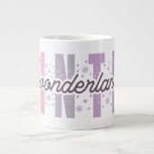 Winterwunderland - Festliche Typografie Kunst Jumbo-Tasse (Vorderseite)