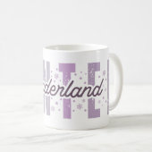 Winterwunderland - Festliche Typografie Kunst Kaffeetasse (VorderseiteRechts)