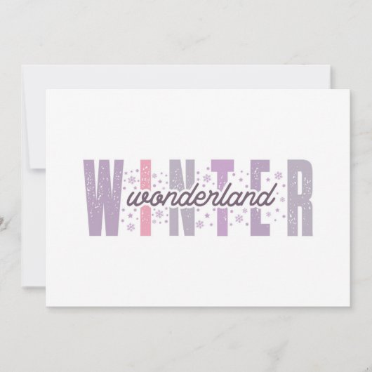 Winterwunderland - Festliche Typografie Kunst Karte (Vorderseite)