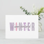 Winterwunderland - Festliche Typografie Kunst Karte (Stehend Vorderseite)