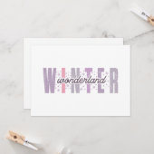 Winterwunderland - Festliche Typografie Kunst Karte (Vorderseite/Rückseite Beispiel)