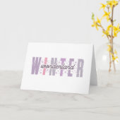 Winterwunderland - Festliche Typografie Kunst Karte (Gelbe Blume)