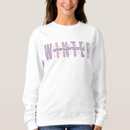 Winterwunderland - Festliche Typografie Kunst Sweatshirt (Vorderseite)