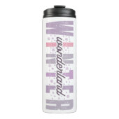 Winterwunderland - Festliche Typografie Kunst Thermosbecher (Vorderseite)