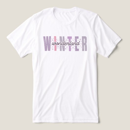 Winterwunderland - Festliche Typografie Kunst Tri-Blend Shirt (Design Vorderseite)