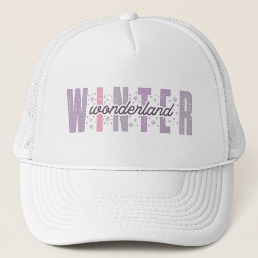 Winterwunderland - Festliche Typografie Kunst Truckerkappe (Vorderseite)
