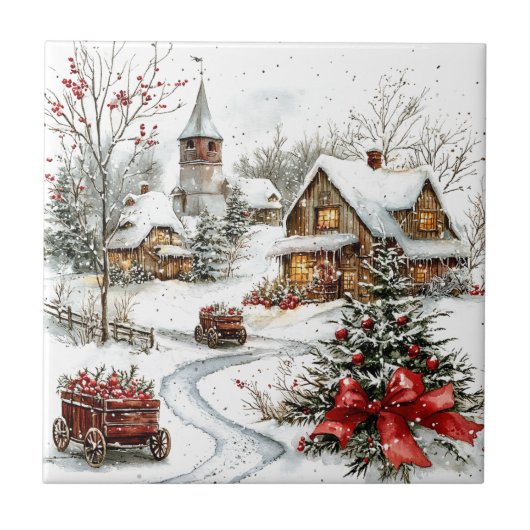 Winterwunderland Fliese (Vorderseite)