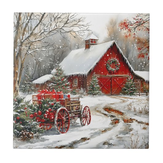 Winterwunderland Fliese (Vorderseite)