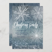 Winterwunderland Frost Schneeflocken Weihnachts-Pa Einladung (Vorne/Hinten)