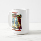 Winterwunderland für den Urlaub dekoriert Kaffeetasse (Vorderseite Links)