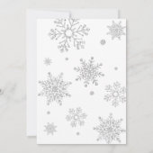 Winterwunderland Geburtstagseinladung Silber Einladung (Rückseite)