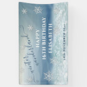Winterwunderland Geburtstagsparty Banner (Vertikal)