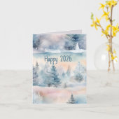 Winterwunderland - Glück 2025 Karte (Gelbe Blume)