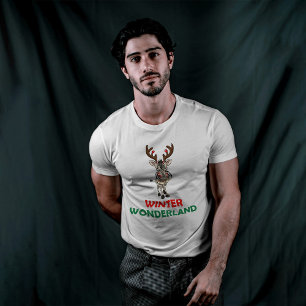 Winterwunderland Hirsch T-Shirt