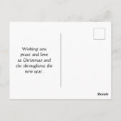 Winterwunderland Hirsch und Weihnachtsbaum Postkar Postkarte (Rückseite)