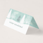 Winterwunderland Hirsche, Schneekiefern Weihnachte (Rückseite)