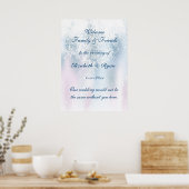 Winterwunderland, Hochzeit, Willkommenspender Poster (Küche)