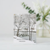 Winterwunderland im Duck Pond Park Postkarte (Stehend Vorderseite)