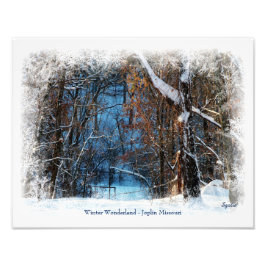 Winterwunderland im Joplin Missouri Foto Print